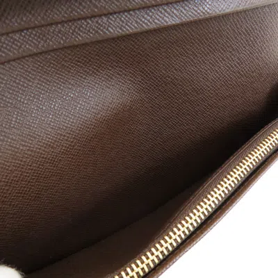 Pre-owned Louis Vuitton Damier Canvas Ebene Damier Canvas Long Wallet (bi-fold) () In Damier Canvas, Ebene