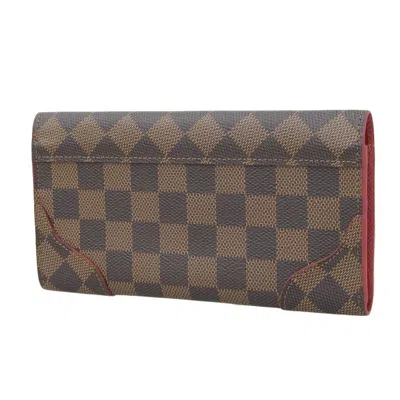 Pre-owned Louis Vuitton Damier Cerise Damier Canvas Red Color Long Wallet (bi-fold) () In Cerise, Damier Canvas, Red Color