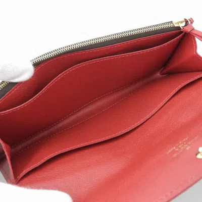 Pre-owned Louis Vuitton Damier Cerise Damier Canvas Red Color Long Wallet (bi-fold) () In Cerise, Damier Canvas, Red Color