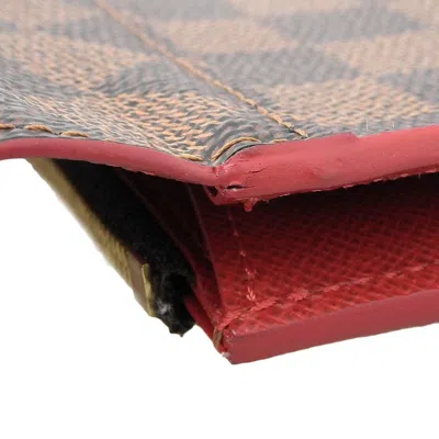 Pre-owned Louis Vuitton Damier Cerise Damier Canvas Red Color Long Wallet (bi-fold) () In Cerise, Damier Canvas, Red Color