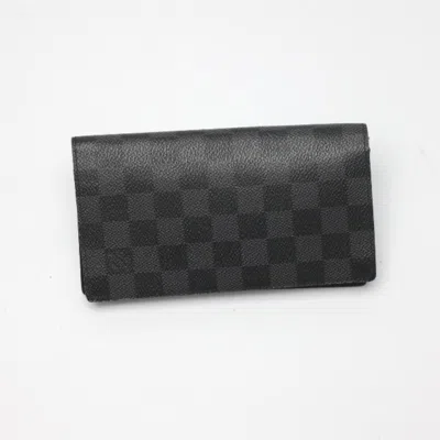 Pre-owned Louis Vuitton Damier Graphite Damier Graphite Damier Graphite Long Wallet (bi-fold) ()