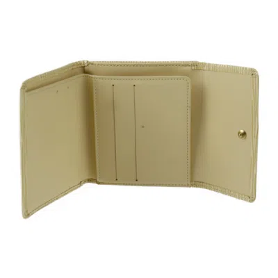 Pre-owned Louis Vuitton Epi Cream Yellow Epi Leather Wallet (tri-fold) () In Cream, Yellow