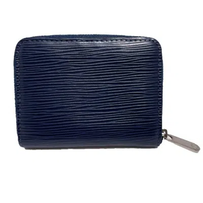 Pre-owned Louis Vuitton Epi Navy Epi Leather Coin Purse/coin Case ()
