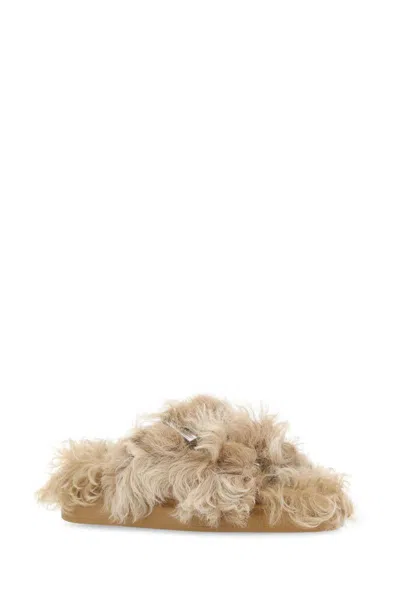 Alexander Mcqueen Sandal Slide Hybrid In Beige O Tan