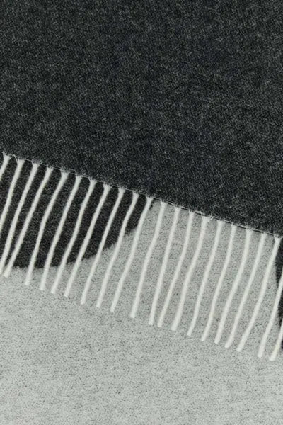 Apc A.p.c. Dark Grey Wool Blend Malo Scarf In Grey