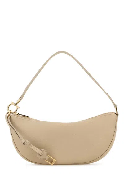 Shop Ferragamo Salvatore  Handbags. In Beige O Tan
