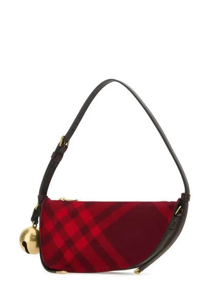 Burberry Mini Shield Check-pattern Shoulder Bag In Exotic