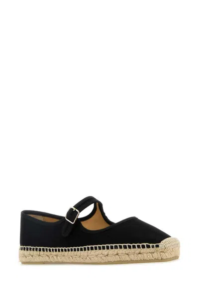 Castaã±er Castaner Classic Black Espadrille With Braided Jute Sole In Black