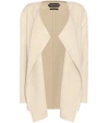 TOM FORD LEATHER-TRIMMED CASHMERE JACKET,P00183973