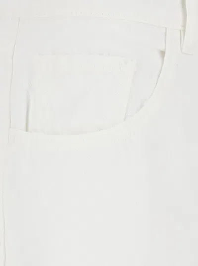 Icon Denim Poppy White Jeans With Medium Rise And Logo Patch On The Rear In Denim Woman In White