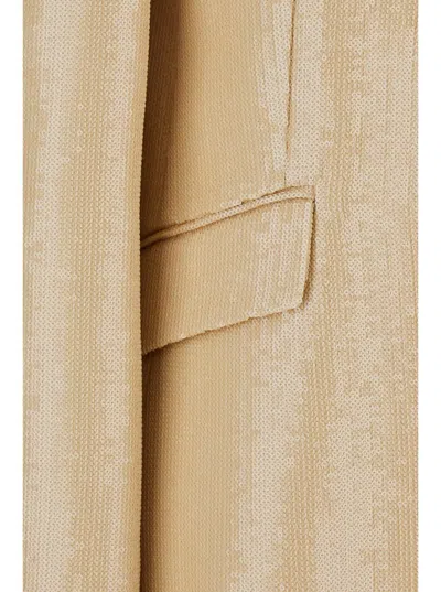 Federica Tosi Beige Jacket With All-over Sequins In Tech Fabric In Beige