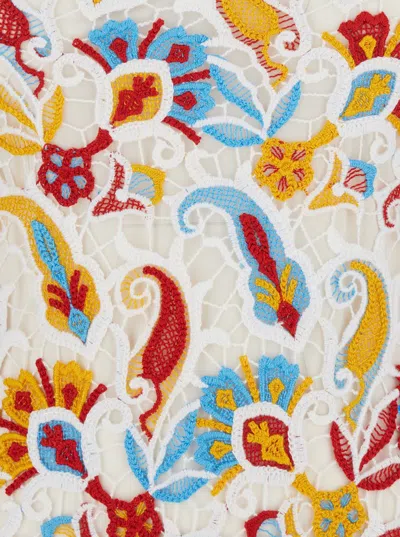 Etro Multicolor Sleeveless Long Dress With Round Neck And All-over Floral Print In Viscose Blend Woman In Multicolor