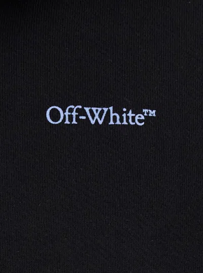 Off-white Barber Arrow Skate Black Hoodie With Logo Lettering On The Front And Maxi Logo Print On The Rear In  In Black