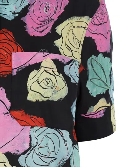 Marni Multicolor Shirt With All-over Rose Print And Chest Pocket In Cotton Woman In Multicolor