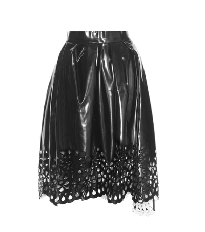 Shop Marc Jacobs Cut-out Faux Leather Skirt In Black