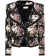 SAINT LAURENT WOOL-BLEND JACQUARD CROPPED JACKET,P00195449