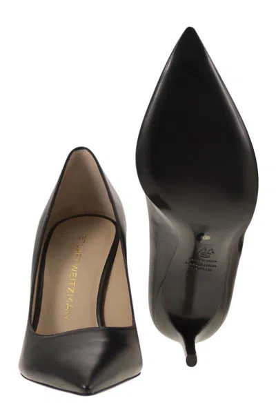Stuart Weitzman Pointed Toe Stiletto Heel Pumps In Patent Leather In Black