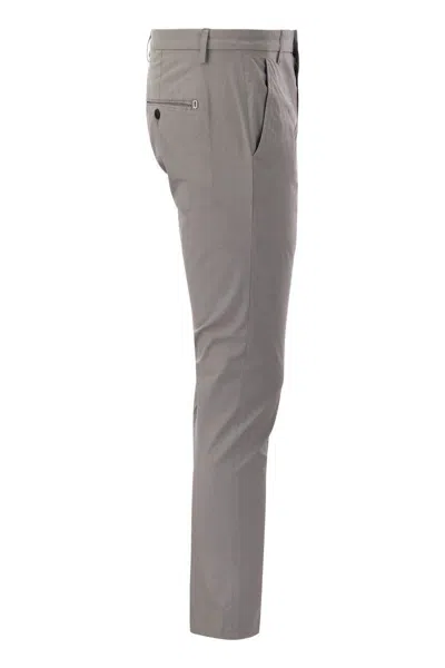 Dondup Alfredo - Slim-fit Cotton Trousers In Grey