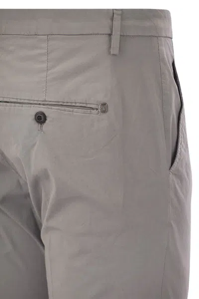Dondup Alfredo - Slim-fit Cotton Trousers In Grey