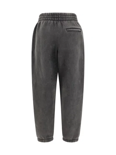 Alexander Wang Logo Print Sweatpants In Grey