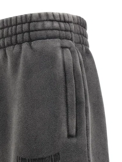 Alexander Wang Logo Print Sweatpants In Grey