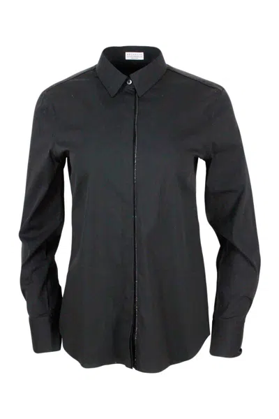 Brunello Cucinelli Cotton Grey Shirt In Black