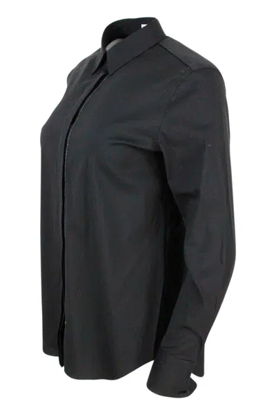 Brunello Cucinelli Cotton Grey Shirt In Black