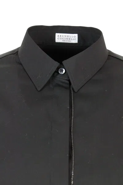 Brunello Cucinelli Cotton Grey Shirt In Black