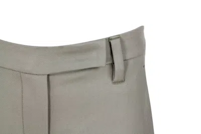 Brunello Cucinelli Cropped Stretched Trousers In Green