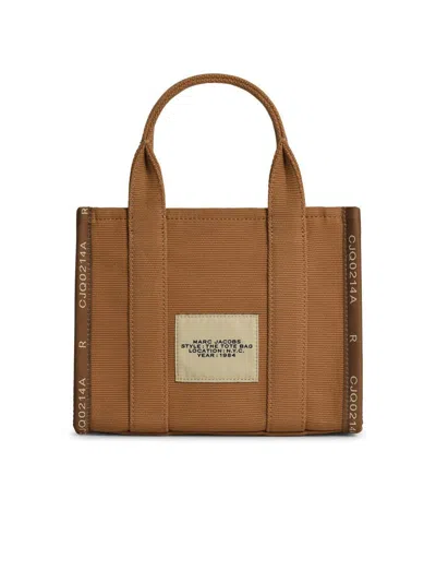 Marc Jacobs 'the Small Tote' Brown Cotton Bag In Brown