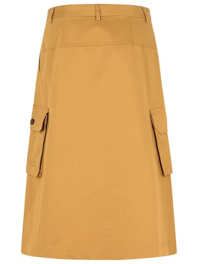 MAISON KITSUNÉ MAISON KITSUNÉ 'UTILITY' BEIGE COTTON SKIRT 