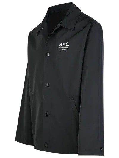 Apc Overshirt Regis In Misto Cotone In Black