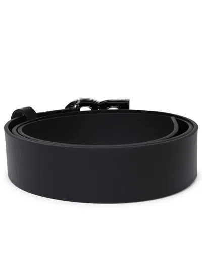 Dolce & Gabbana Men Dg Logo Leather Belt In Black