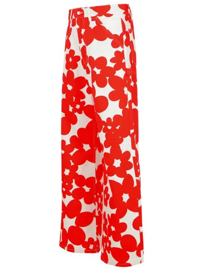Marni Cotton Pants In Red