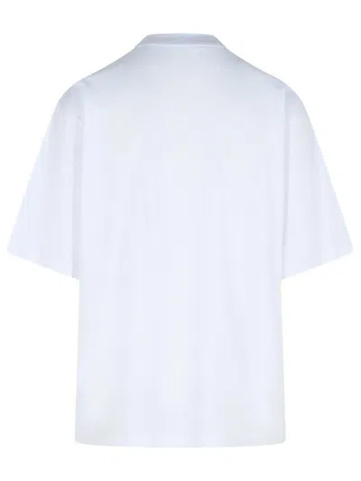 Marni White Cotton T-shirt With Logo Print In White