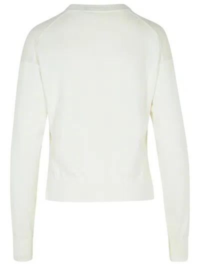 Moschino Jeans White Cotton Sweater In White