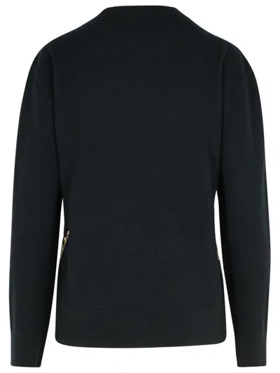 Etro Metallic Jacquard Crewneck Sweater In Black