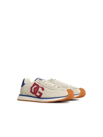 Dolce & Gabbana Cushion Low-top Sneakers Featuring Contrasting Elements In White