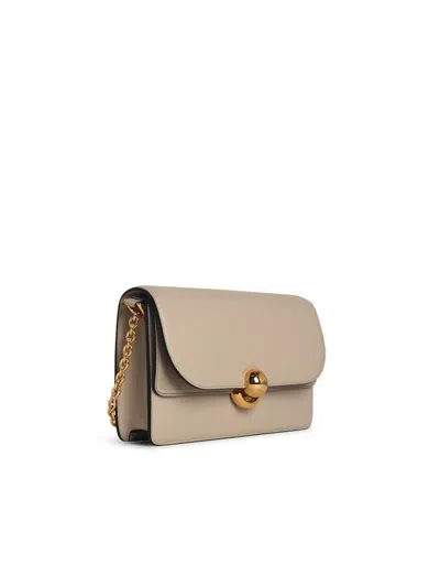 Furla Ivory Leather Shoulder Strap In Beige
