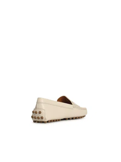 Tod's Suede Slip-on Loafers In White