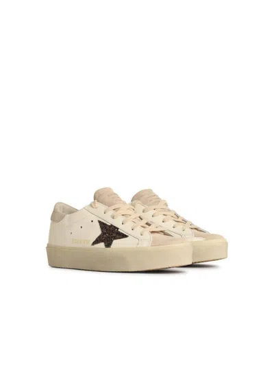 Golden Goose 'hi Star' White Leather Sneakers Women In White