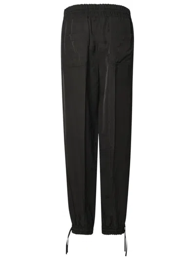 Jil Sander Drawstring-waist Tapered Trousers In Black