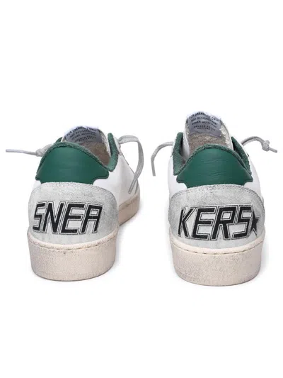 Golden Goose White Cow Leather Vamp Sneakers With Unique Used And Dirty Effect In White