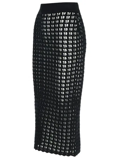 Dolce & Gabbana Black Virgin Wool Skirt In Black