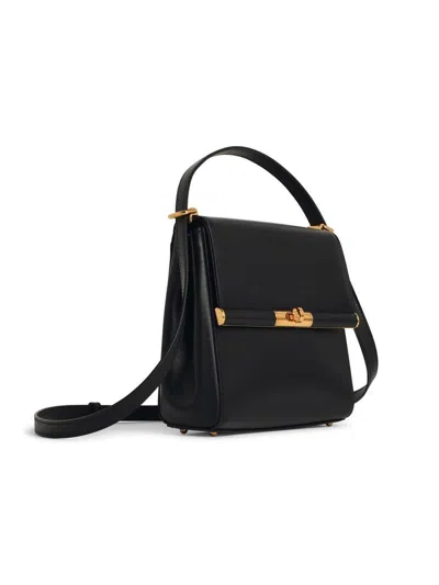 Dolce & Gabbana 'new Sicily' Black Leather Crossbody Bag Women In Black