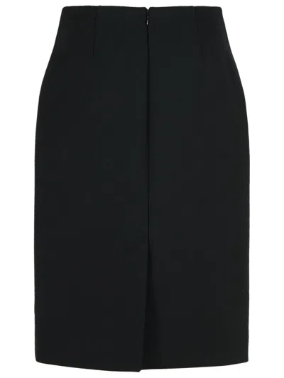 Rohe Pencil Black Wool Blend Skirt In Black