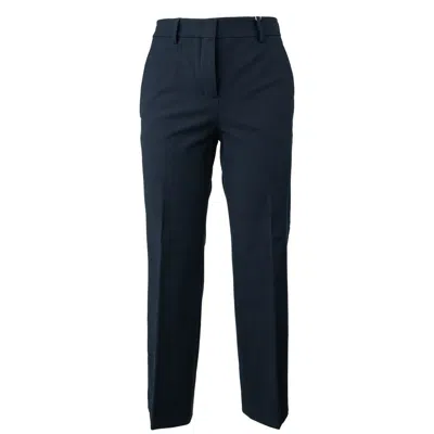 Via Masini 80 Blue Cotton Pants In Blue