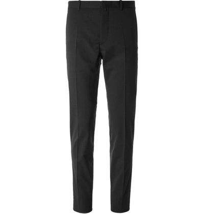 Shop Jil Sander Slim-fit Stretch Wool-blend Trousers