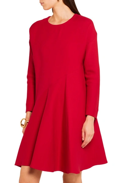 Shop Marni Silk And Wool-blend Dress