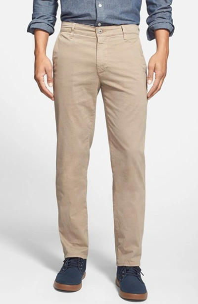 Ag 'the Lux' Tailored Straight Leg Chinos In Wheat